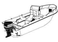 Carver Mist Gray Sun-Dura Boat Cover for 17'6" L x 92" W V-Hull Fishing Boats with Center Console & High Bow Rails  • 70017S-11