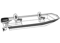 Carver Slate Gray Poly-Flex ll Boat Cover for 15'6" L x 60" W Open Jon Boat  • 74202F-10