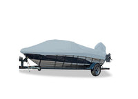 Carver Slate Gray Poly-Flex ll Boat Cover for 20'6" L x 102" W Euro Type V-Hull Runabout Boat with Windshield & Hand or Bow Rails  • 77020F-10