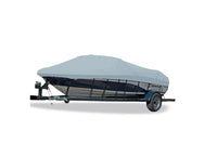 Carver Slate Gray Poly-Flex ll Boat Cover for 19'6" L x 96" W Euro Type V-Hull Runabout Boat with Windshield & Hand or Bow Rails  • 77119F-10