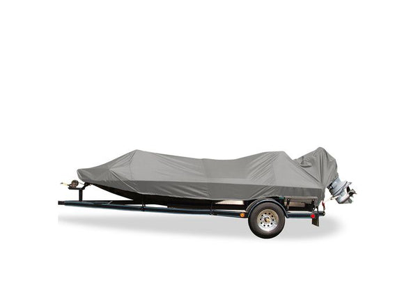 Carver Slate Gray Poly-Flex ll Boat Cover for 17'6" L x 74" W Jon Bass Boat  • 77817F-10