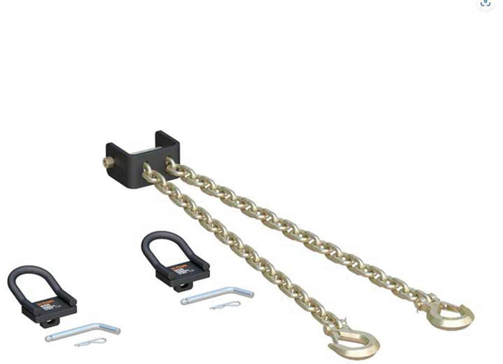 Curt CrossWing 5th Wheel Safety Chain Assembly with Rail Anchors  • 16612