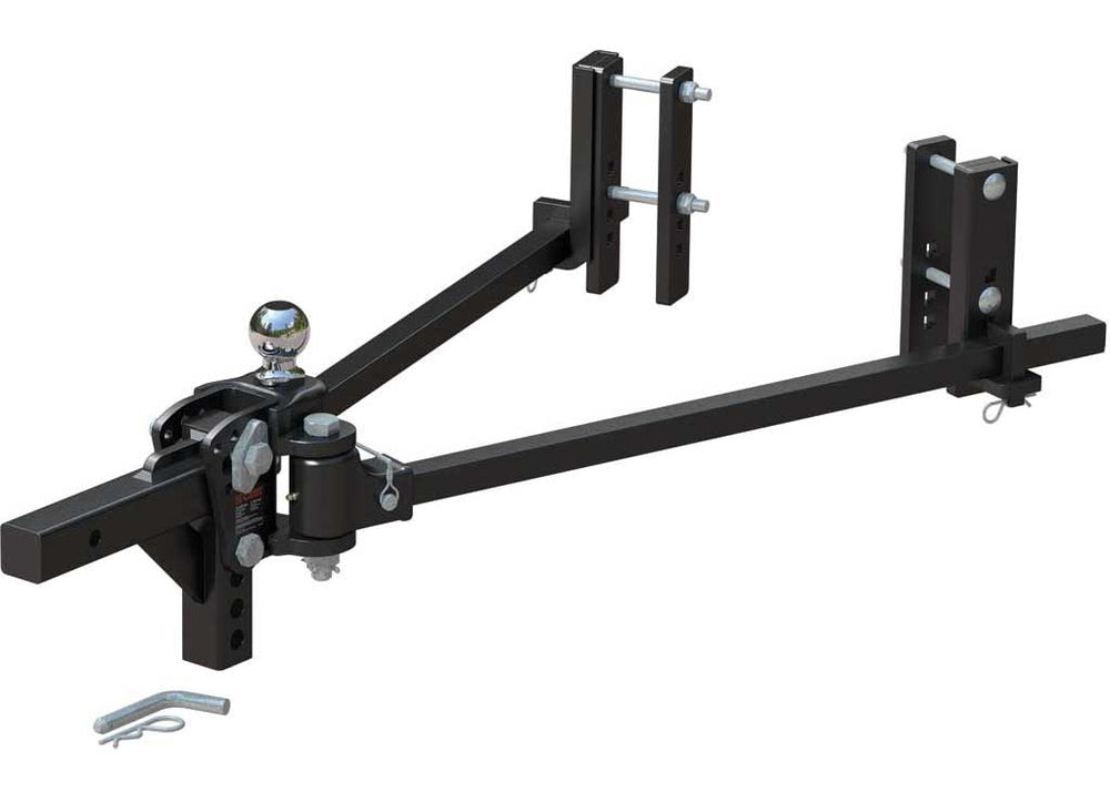 Curt TruTrack 2P Trunnion Weight Distribution Hitch with 2x Sway Control, 8-12K  • 17355