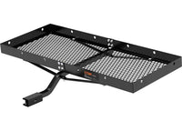 Curt 48" X 20" Black Steel Tray Cargo Carrier (1-1/4", 2" Adapter, 300 Lbs.)  • 18110