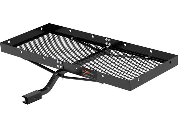 Curt 48" X 20" Black Steel Tray Cargo Carrier (1-1/4", 2" Adapter, 300 Lbs.)  • 18110