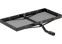 Curt 48" X 20" Black Steel Tray Cargo Carrier (1-1/4", 2" Adapter, 300 Lbs.)  • 18110