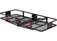 Curt 60" X 24" Black Steel Basket Cargo Carrier (Folding 2" Shank, 500 Lbs.)  • 18153