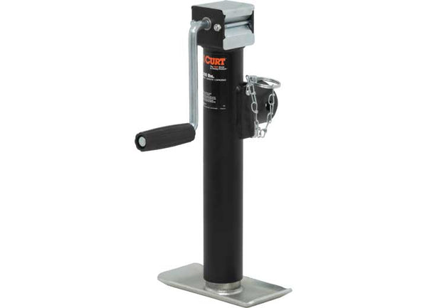 Curt Pipe-Mount Swivel Jack with Side Handle, 2,000 LBS, 10" Travel  • 28321
