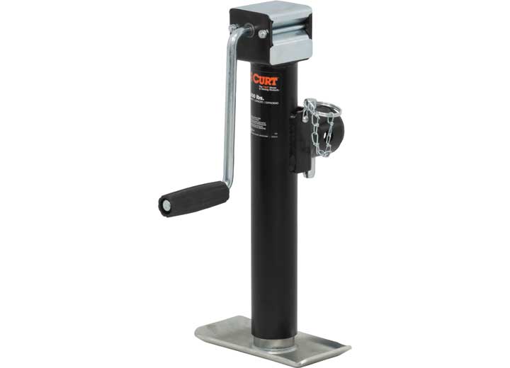 Curt Pipe-Mount Swivel Jack w/ Side Handle (5.000 LBS, 10" Travel)  • 28354