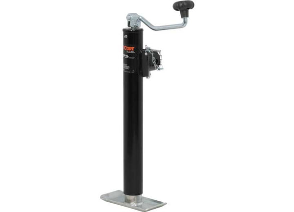 Curt Weld-On Pipe Mount Swivel Jack w/ Top Handle, 5,000 LBS, 15" Travel  • 28356