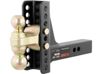 Curt Adjustable Channel Mount w/ Dual Ball, 2" Shank, 14K LBS, 6" Drop  • 45900
