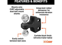 Curt Dual Ball Attachment for Weight Distribution Shank  • 45933
