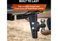 Curt Deep-Drop Adjustable Trailer Hitch Ball Mount with Dual Ball, 2" Shank, 15K  • 45936