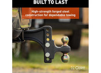 Curt HD Adjustable Trailer Hitch Ball Mount with Dual Ball, 2 1/2" Shank, 20k  • 45937