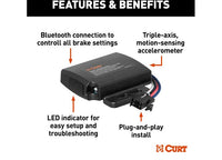 Curt Echo Under-Dash Brake Controller, Bluetooth Smartphone Connection  • 51190