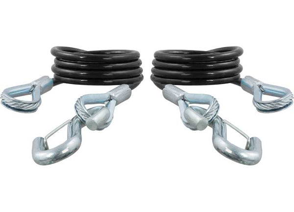 Curt 43-7/8" Safety Cables with Two Snap Hooks, 3,500 LBS, Vinyl-Coated, 2-Pack  • 80136