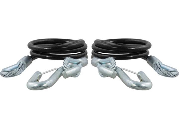 Curt 44-1/2" Safety Cables w/ 2 Snap Hooks, 5,000 LBS, Vinyl-Coated, 2-Pack  • 80151