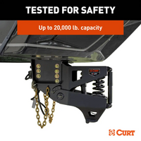 Curt Helux Coil-Spring Gooseneck Pin Box 3200lb Pin Weight 20,000lb Capacity  • 2024044576