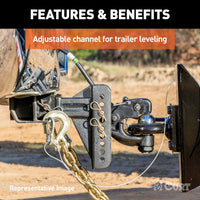Curt Adjustable Channel Mount w/ 2-5/16" Ball & Pintle, 2" Shank, 13K Lbs  • 45907