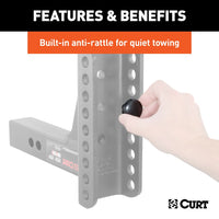 Curt Adjustable Channel Mount w/ 2-5/16" Ball & Pintle, 2" Shank, 13K Lbs  • 45907