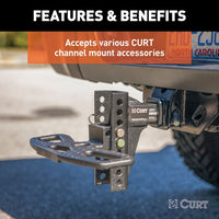 Curt Adjustable Channel Mount w/ 2-5/16" Ball & Pintle, 2" Shank, 13K Lbs  • 45907
