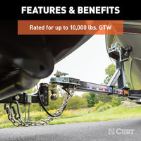 Curt Slim Adjustable Channel Mount w/ Dual Ball, 2" Shank, 10K, 3-3/4" Drop  • 45903