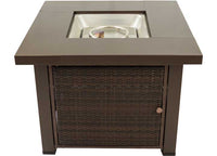 Pleasant Hearth 38" Rio Wicker & Bronze Propane Fire Pit Table  • OFG419T