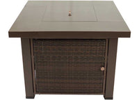 Pleasant Hearth 38" Rio Wicker & Bronze Propane Fire Pit Table  • OFG419T