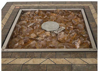 Pleasant Hearth 28" Atlantis Propane Fire Pit Table - Black with Tile Top  • OFG824T