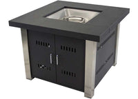 Pleasant Hearth 38" Montreal Propane Fire Pit Table - Black & Stainless  • OFG901T