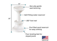 Dunn-Rite Pool Stool Swim-Up Barstool • Pre-Weighted • 30"  • PS30