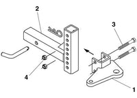 Draw-Tite Adjustable Trailer Hitch Ball Mount, 6,000 lbs. Capacity, Fits 2 in. Receiver, 5-1/4 in. Drop, Black  • 7390