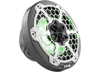 DS18 6.5" 2-Way Coaxial Marine Speaker With LED RGB Lights 125 Watts Rms 4-Ohm -Black Carbon Fiber, Pair  • CF-65