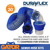 Duraflex Gator Polymer Ribbed RV Sewer Hose Kit, 20 Ft  • 22006
