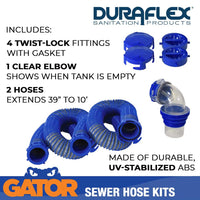 Duraflex Gator Polymer Ribbed RV Sewer Hose Kit, 20 Ft  • 22006