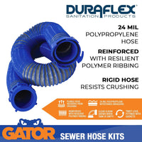 Duraflex Gator Polymer Ribbed RV Sewer Hose Kit, 20 Ft  • 22006