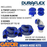 Duraflex Gator 24 Mil Polypropylene RV Sewer Hose Kit, 30 Ft  • 22008