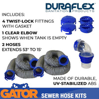 Duraflex Gator 21 Mil Polypropylene RV Sewer Hose Kit, 30 Ft  • 22007