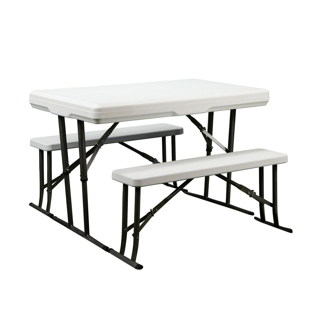 Faulkner Folding Table And Benches - 28-3/4" H x 44-1/2" W  • 69863