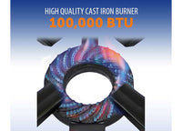 Flame King 120,000 BTU, 0-20 PSI, Turkey Fryer Single Propane Burner Bayou Cooker  • FK-4P-01E