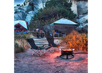 Flame King Outdoor Portable Propane Gas 24â€³ Fire Pit Bowl with Self Igniter, Cover, and Carry Straps  • FKG6502D