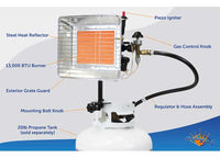 Flame King 13,000 BTU Outdoor Portable Propane Tank Top Heater Igniter  • GS4200EP