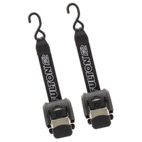 Fulton F2 Series 43" x 2" Stainless Steel Ratchet Transom Tie-Down Straps with Hook Ends, Pair  • 2062100