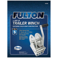 Fulton Trailer Winch, Single-Speed, 1,300 lbs. Capacity, No Strap  • 142103