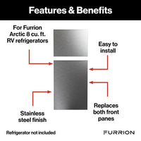 Furrion 8 cu. ft. Furrion Arctic Door Panels, Stainless Steel  • C-FCR08DCGTA-A01