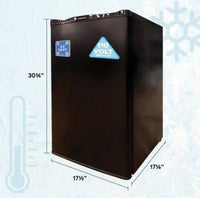 Everchill RV Refrigerator - 110V, 3.2 cu. ft., Right Hinge, Black with Stainless Steel Trim  • BC-90RHH