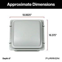 Furrion RV Roof Vent Fan with Lid Install Kit - 14" White  • FVF14D90R6A-PW-AM