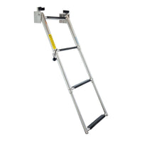 Garelick 34-1/2" Stainless Steel 4-Step Telescoping Transom Ladder  • 19684