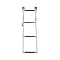 Garelick 34-1/2" Stainless Steel 4-Step Telescoping Transom Ladder  • 19684