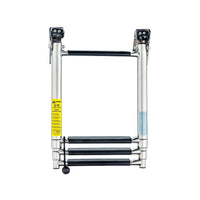 Garelick 34-1/2" Stainless Steel 4-Step Telescoping Transom Ladder  • 19684